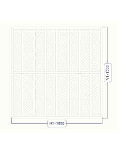  REJA DE ALUMINIO BLANCO BRILLO 40x20mm