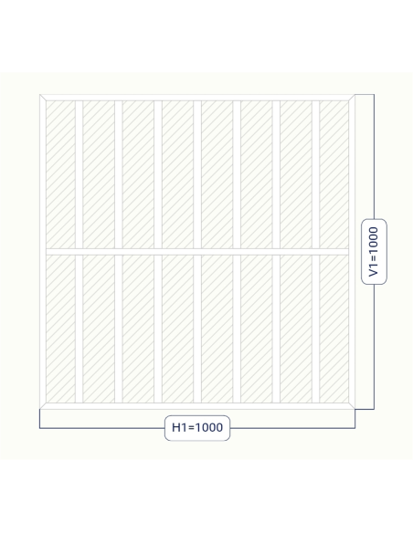  REJA DE ALUMINIO BLANCO BRILLO 40x20mm